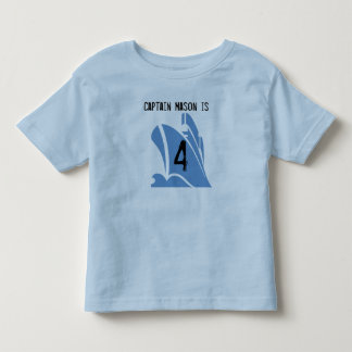 Ship Captain Customizable 4th Birthday Tshirt
