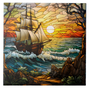 Ship Ceramic Tile