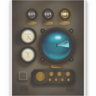 Ship Control Panel Sonar System 3:4 Steampunk