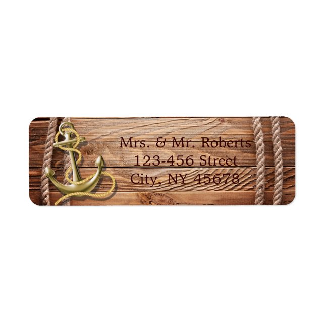 ship dock wood beach anchor nautical wedding (Front)