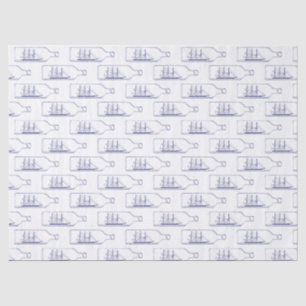 Ship in a Bottle Blue Tissue Paper