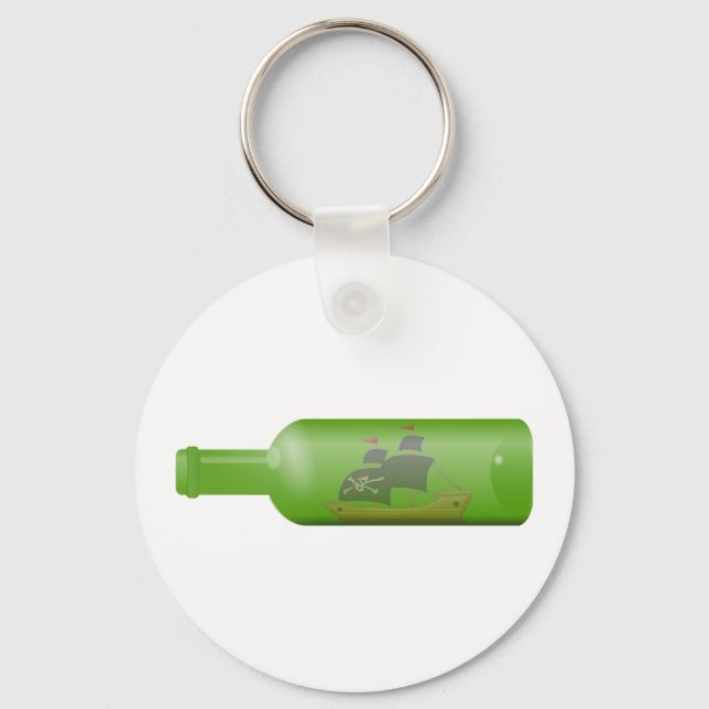 Ship in a bottle keychain (Front)
