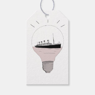 Ship in a light bulb gift tags