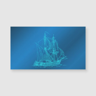 ship in blue