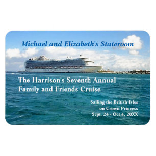 Ship in Port Custom Stateroom Door Marker Magnet