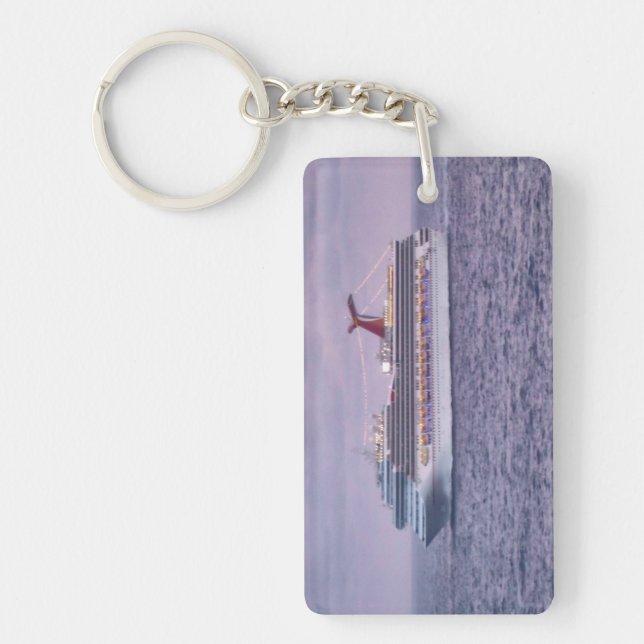 Ship in Purple Keychain (Front)