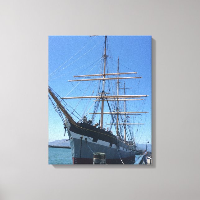 Ship in the Harbour Canvas Print (Front)