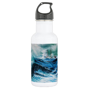 Ship In the Sea in Storm 532 Ml Water Bottle