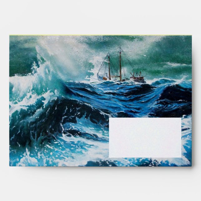 Ship In the Sea in Storm Envelopes (Front)