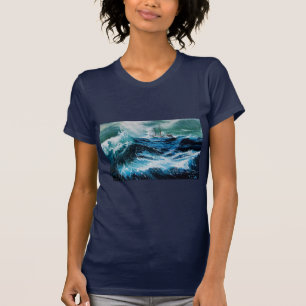 Ship In the Sea in Storm T-Shirt