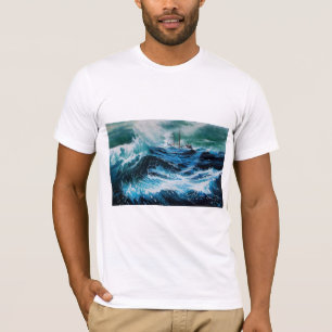 Ship In the Sea in Storm T-Shirt