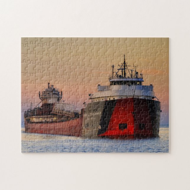 Ship on Lake Superior Jigsaw Puzzle (Horizontal)