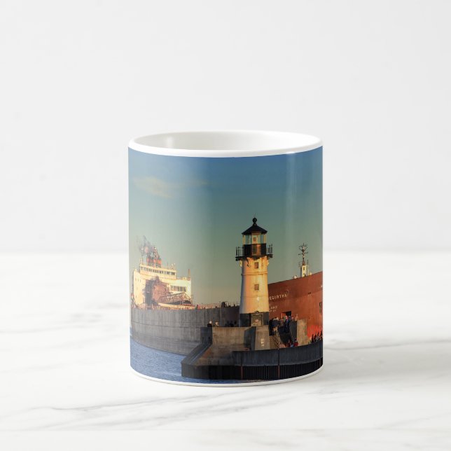 Ship on Lake Superior Paul R Tregurtha Coffee Mug (Center)