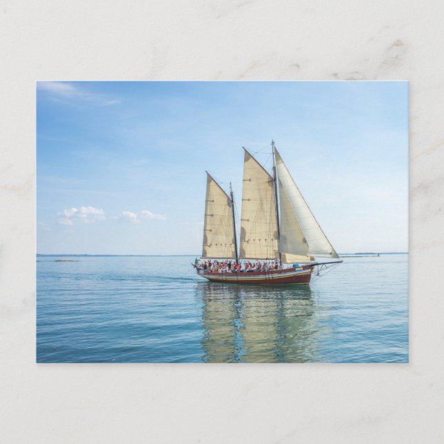 Ship on the lake postcard (Front)