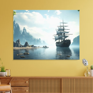ship on the sea canvas print
