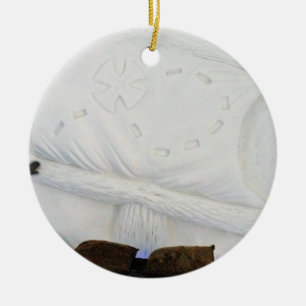 Ship Room at Hotel de Glace, Quebec, Canada Ceramic Ornament