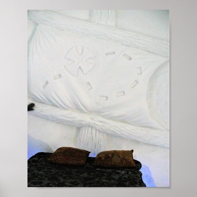 Ship Room at Hotel de Glace, Quebec, Canada Poster (Front)