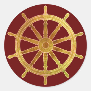 Ship’s Helm Classic Round Sticker