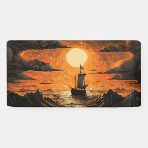Ship sailing in the night  banner
