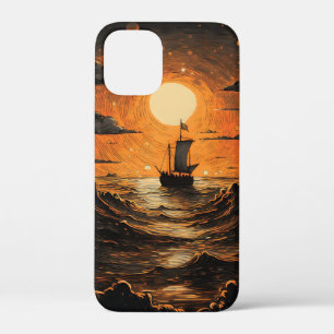 Ship sailing in the night iPhone 12 mini case