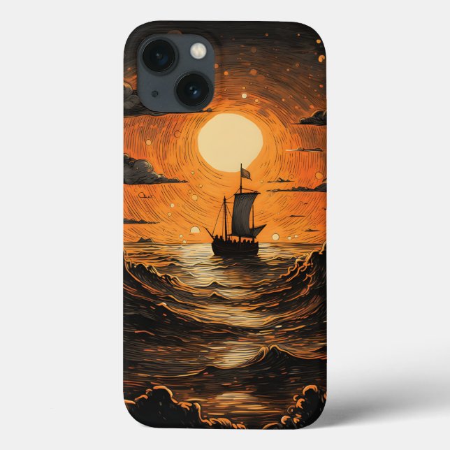 Ship sailing in the night  Case-Mate iPhone case (Back)