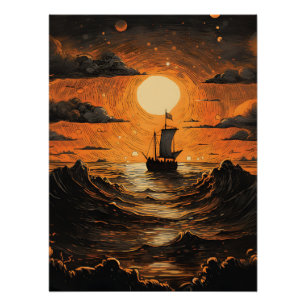 Ship sailing in the night  poster