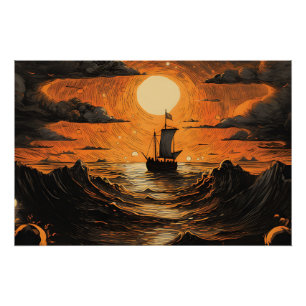 Ship sailing in the night  poster