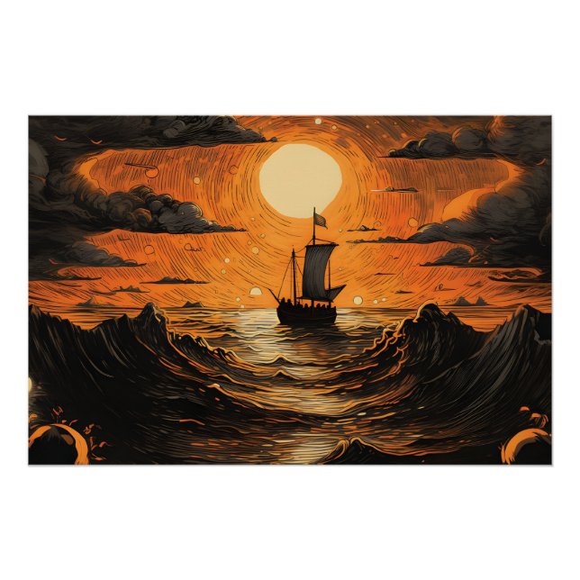 Ship sailing in the night  poster (Front)