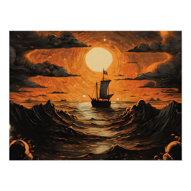 Ship sailing in the night  poster (Front)
