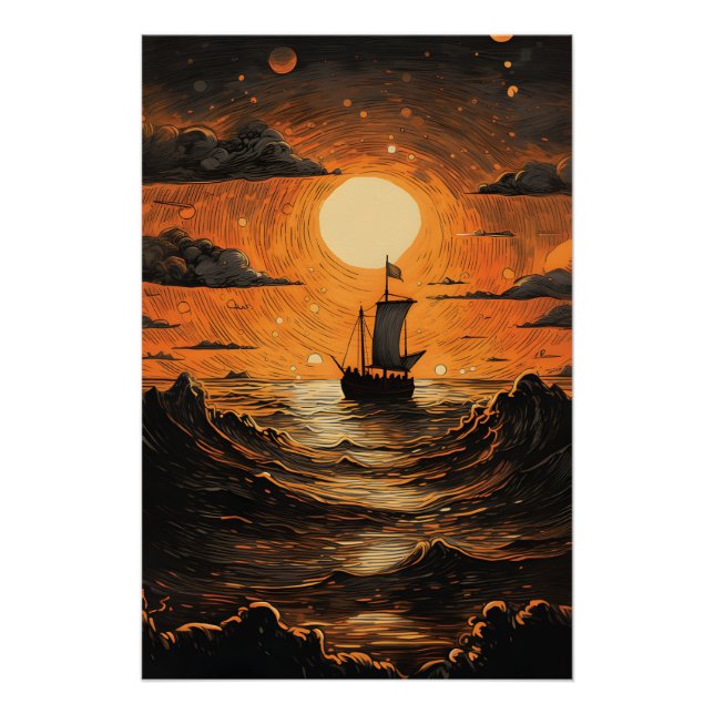 Ship sailing in the night  poster (Front)
