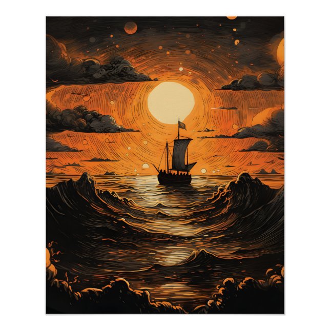 Ship sailing in the night  poster (Front)