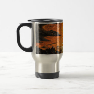 Ship sailing in the night travel mug
