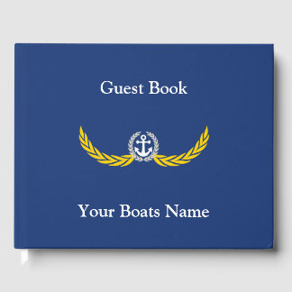 Ship, sailing yacht or motor boats guest book