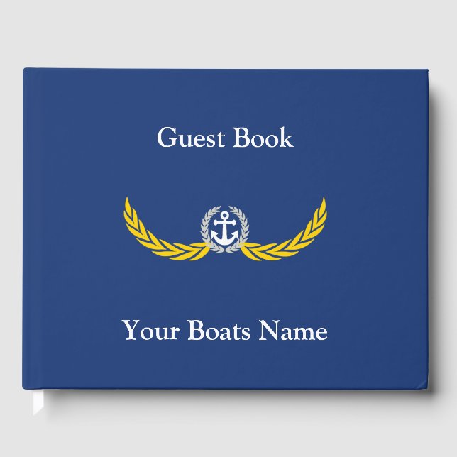 Ship, sailing yacht or motor boats guest book (Front)