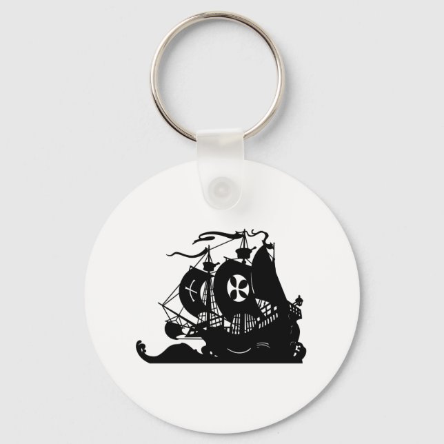 Ship Silhouette Keychain (Front)