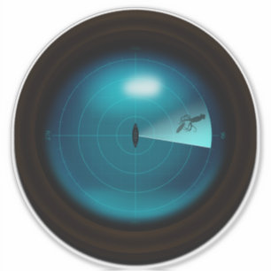 Ship Sonar Display Screen Steampunk Giant Squid