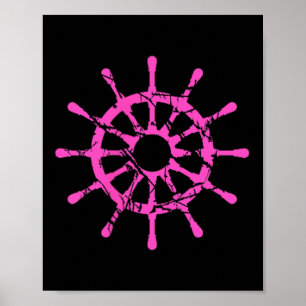Ship Steering Wheel Sailing Vintage Fun Style Retr Poster