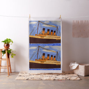 Ship Titanic cotton fabric