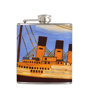 Ship Titanic flask