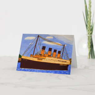 Ship Titanic invitation card 