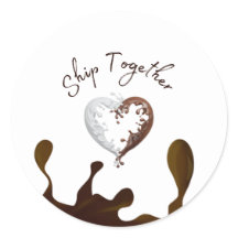 Ship Together Valentine's Day Card Chocolate Heart