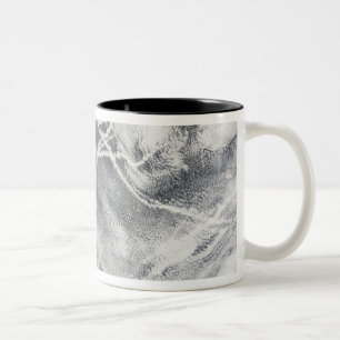 Ship tracks in the Pacific Ocean Two-Tone Coffee Mug