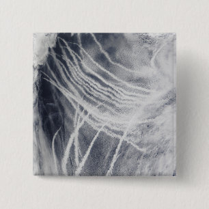 Ship tracks the northern Pacific Ocean 2 Inch Square Button