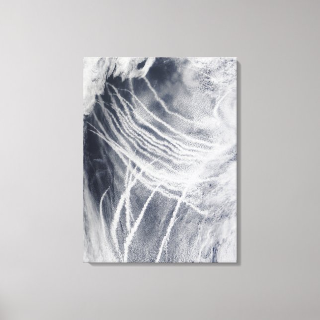 Ship tracks the northern Pacific Ocean Canvas Print (Front)