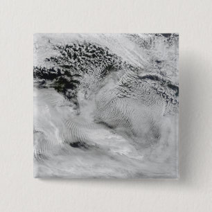 Ship-wave-shaped wave clouds 2 inch square button