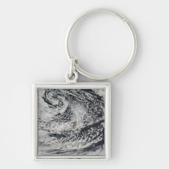 Ship-wave-shaped wave clouds 2 keychain (Front)
