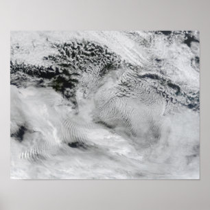 Ship-wave-shaped wave clouds 2 poster