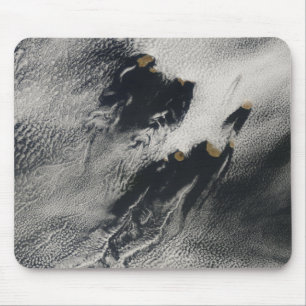 Ship-wave-shaped wave clouds and cloud vortices mouse pad