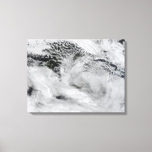 Ship-wave-shaped wave clouds canvas print