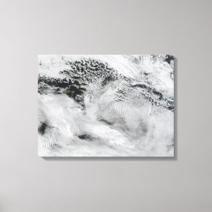 Ship-wave-shaped wave clouds canvas print